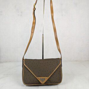 Yves Saint Laurent brown Canvas leather Crossbody Bag Made in France